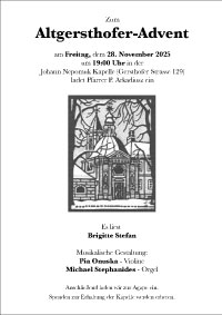 Plakat fuer Lesung Altgersthofer Advent